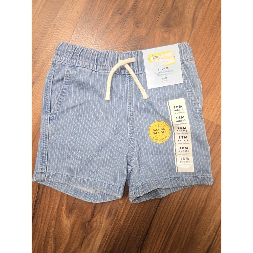 Carters Shorts Unisex Pull On Size 18 Months PinStripe